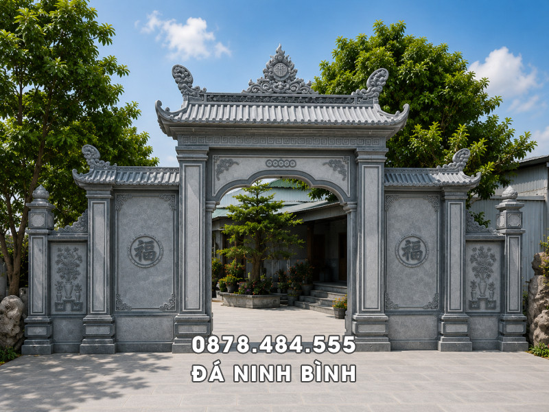 Cổng Đá Nhà Thờ - Cổng Đá Nhà Thờ 1 Mái Chuẩn Đẹp 2 Cổng Đá Nhà Thờ - Cổng Đá Nhà Thờ 1 Mái Chuẩn Đẹp