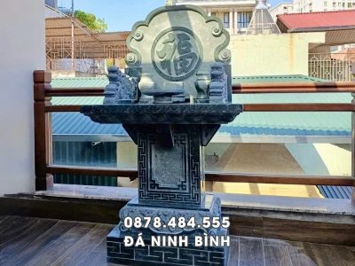 Cây hương đá ngoài trời không mái đẹp - Bàn Thờ Thiên Bằng Đá