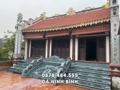 Chiếu đá Nhà thờ họ   Bậc thềm đá Nhà thờ