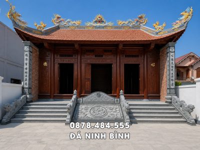 Cột đá, Chiếu đá, Rồng đá bậc thềm, bậc đá Nhà thờ họ, Tổ đường