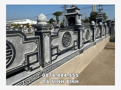 Lan can đá chữ Thọ tròn đẹp, chuẩn phong thủy, tâm linh