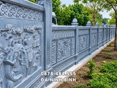 Lan can đá (Tường rào đá) cho Nhà thờ Tổ Từ đường điển hình