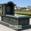 Mẫu Mộ Đá 1 mái - Mộ 1 mái đẹp đá xanh rêu Thanh Hóa