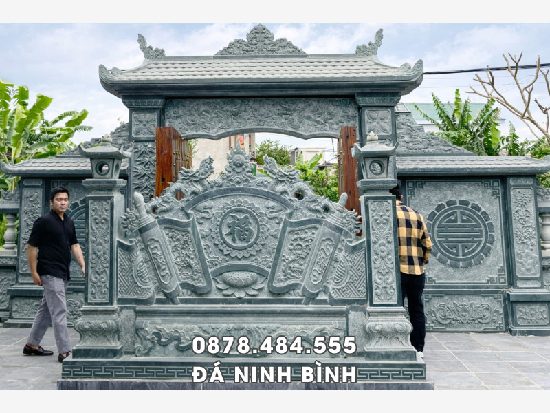 Mẫu Bình phong đá Nhà thờ họ Từ đường #binhphongda 4 Mẫu Bình phong đá Nhà thờ họ Từ đường #binhphongda