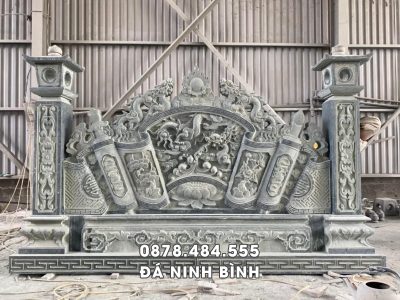 Mẫu Bình phong đá Nhà thờ tổ   Từ đường