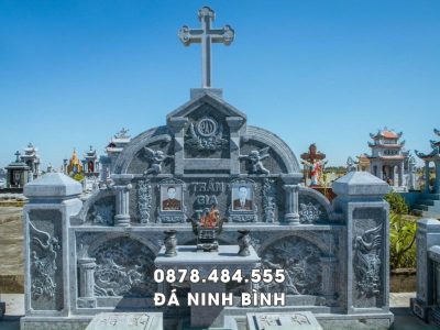 Mẫu Bình Phong Lăng Mộ đá Công giáo   Lăng thờ Công giáo đá đẹp