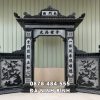 Mẫu Cổng đá granite sang trọng, ấn tượng có 1 mái cho Nhà thờ tổ, Từ đường 2 mau cong da granite sang trong an tuong co 1 mai cho nha tho to tu duong a25e22af