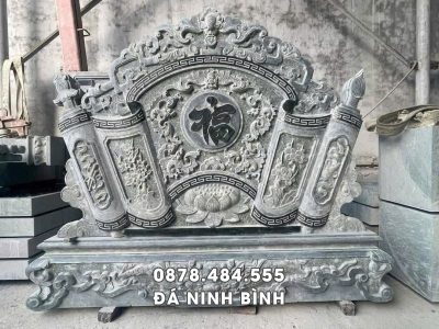 Mẫu Cuốn thư đá ngũ phúc rộng 133cm, phù hợp với nhiều vị trí lắp đặt