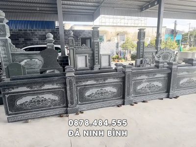 Mẫu Lan can đá granite đẹp   hoa văn bông Sen hóa