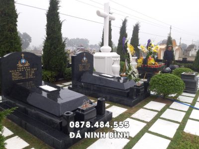Mẫu Lăng Mộ đá công giáo đá hoa cương   Mộ công giáo đá granite