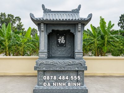 Mẫu Lăng thờ đá 1 mái đẹp bằng đá xanh Thanh Hoá giá tốt