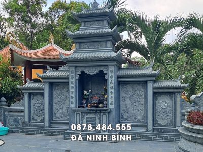 Mẫu Lăng thờ đá 3 mái cho Lăng Mộ tổ đẹp