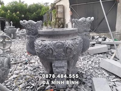 Mẫu Lư hương đá ngoài trời đẹp