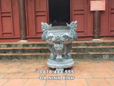 Mẫu Lư hương đá tròn cho Nhà thờ tổ