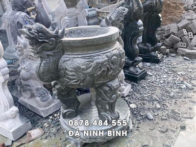 Mẫu Lư hương đá xanh rêu đẹp