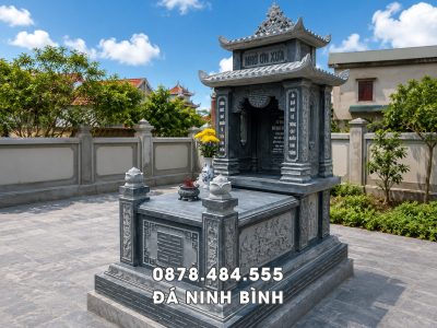 Mẫu Mộ 2 mái đẹp cho Cha Mẹ Mộ bề thế, sang trọng, bền vững