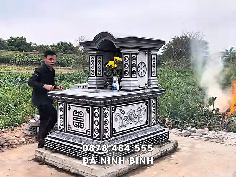 Mẫu Mộ đá 1 mái điển hình Mộ đá mái vòm 4 Mẫu Mộ đá 1 mái điển hình Mộ đá mái vòm