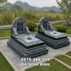 Mẫu Mộ đá 3 cấp   Mộ đá tam sơn đá xanh rêu
