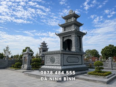 Mẫu Mộ đá 3 mái đẹp Mộ ba mái đẹp tại Ninh Bình