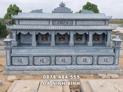 Mẫu Mộ đá 5 người 3 mái Mộ chung 5 người