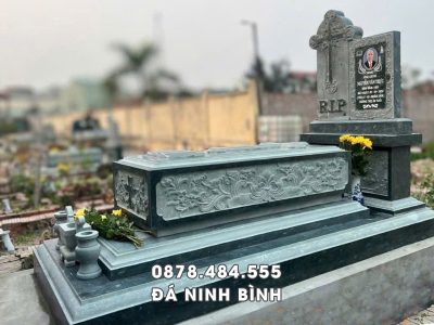 Mẫu Mộ đá công giáo đẹp   Mộ công giáo 1 lần đẹp