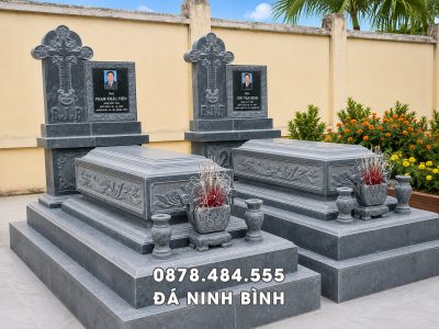 Mẫu Mộ đá công giáo nguyên khối, chôn 1 lần