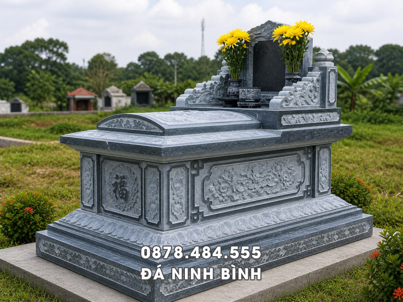 Mẫu Mộ đá đơn phổ biến Mộ Đá Tam Sơn 4 Mẫu Mộ đá đơn phổ biến Mộ Đá Tam Sơn