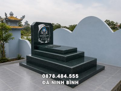 Mẫu Mộ đá granite 3 cấp đẹp Kích thước rộng 89cm x dài 167cm
