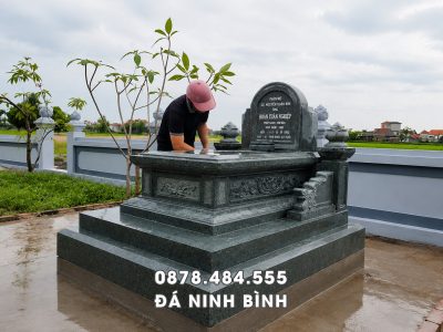 Mẫu Mộ đá Ngai Mộ Tựa Ngai Đẹp Mộ Đá Xanh Rêu
