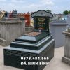 Mẫu Mộ đá xanh rêu cao cấp tại làng đá mỹ nghệ Ninh Bình