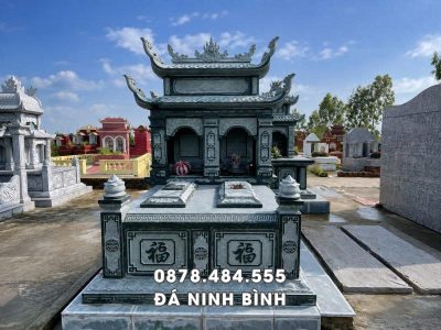 Mẫu Mộ đôi 2 mái (Mộ đá đôi hai mái)