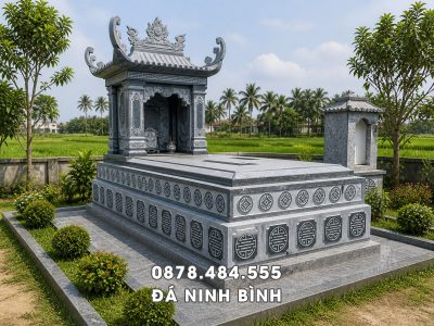 Mộ đá 1 mái   Mẫu Mộ 1 mái Chùa Cổ đẹp, Trang trọng