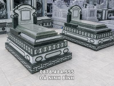 Mộ đá 5 cấp đẹp   Mẫu Mộ 5 cấp đá xanh Thanh Hóa