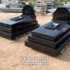 Mộ đá granite 3 cấp nguyên khối đẹp