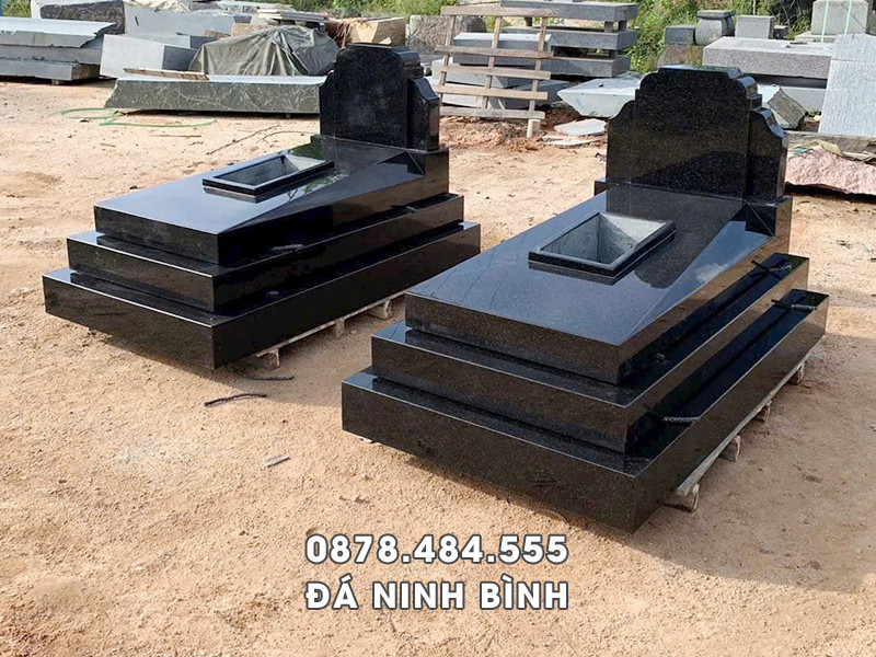 Mộ đá granite 3 cấp nguyên khối đẹp 4 Mộ đá granite 3 cấp nguyên khối đẹp