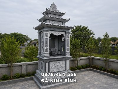 Mộ đá xanh rêu 3 mái toàn quốc, chuẩn kích thước đẹp