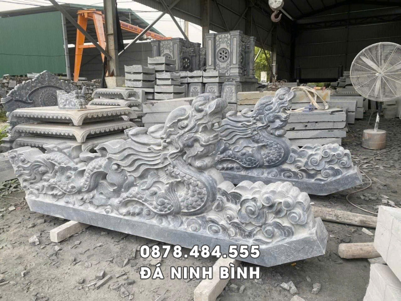 Rồng đá bậc thềm nguyên khối - đá xanh Thanh Hóa 3 Rồng đá bậc thềm nguyên khối - đá xanh Thanh Hóa