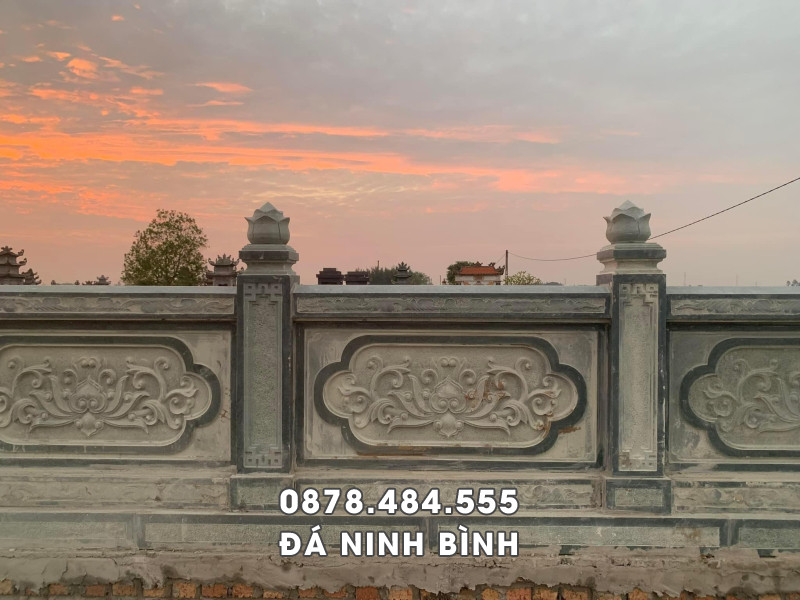 Xây Lang Can đá cho Khu Lăng Mộ đá gia đình 4 Xây Lang Can đá cho Khu Lăng Mộ đá gia đình